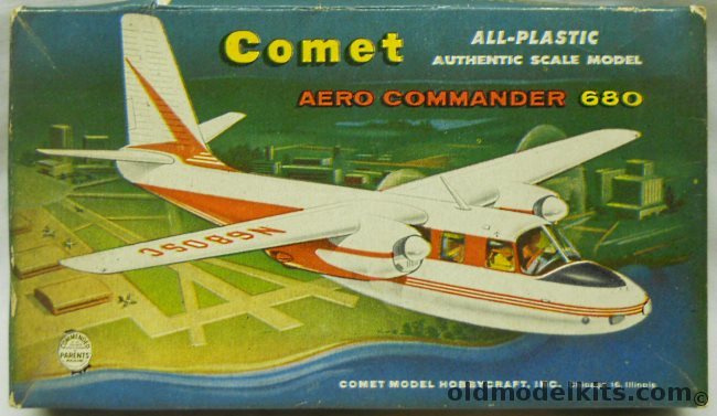 Comet 1/81 Aero Commander 680, PL-14-29 plastic model kit